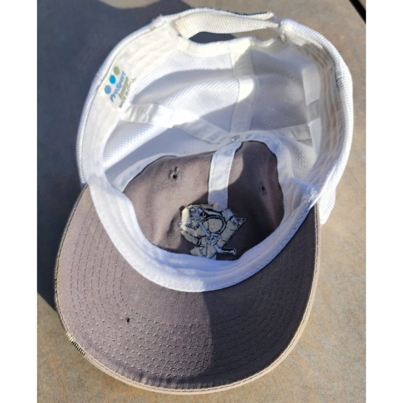 Pittsburgh Penguins Logo Patch Brown Front White Mesh Adjustable Hat Highmark - Picture 8 of 8